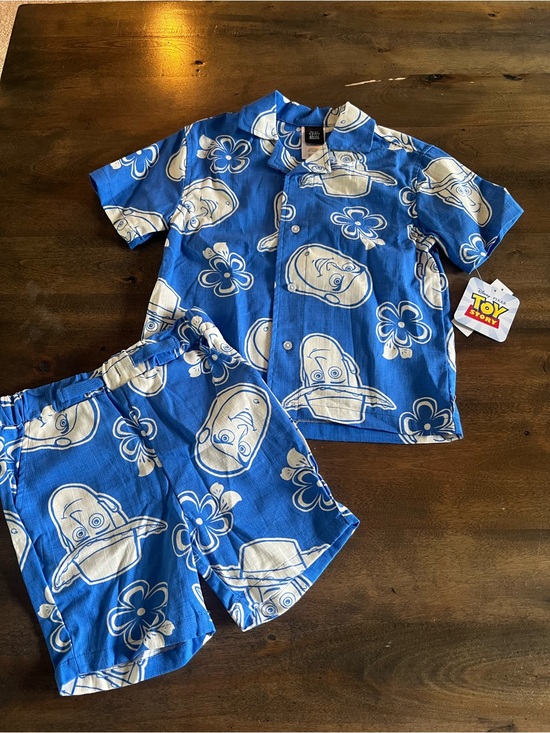 Disney Other - Disney Pixar Toy Story Boys 4T Hawaiian Shirt Shorts Set Blue NWT